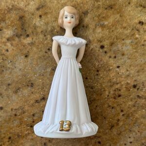 Growing Up birthday girls 13th birthday brown hair figurine